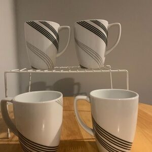 4 Corelle Urban Arc Coffee Mugs